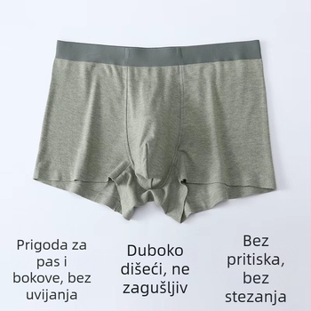 Muške termalne bokserice s brušenom površinom, antibakterijske, korejskog stila, 7A