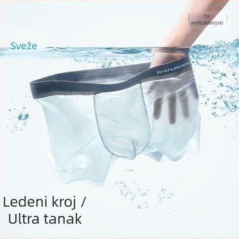 Muške bokserice od ice silk, ultra tanke, brzo sušeće, s 95% pamuka u preponama, prozračne, antibakterijske