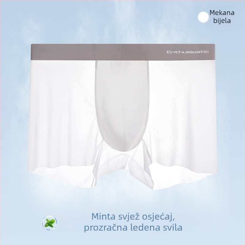 Muške bokserice od ice silk, ultra tanke, brzo sušeće, s 95% pamuka u preponama, prozračne, antibakterijske