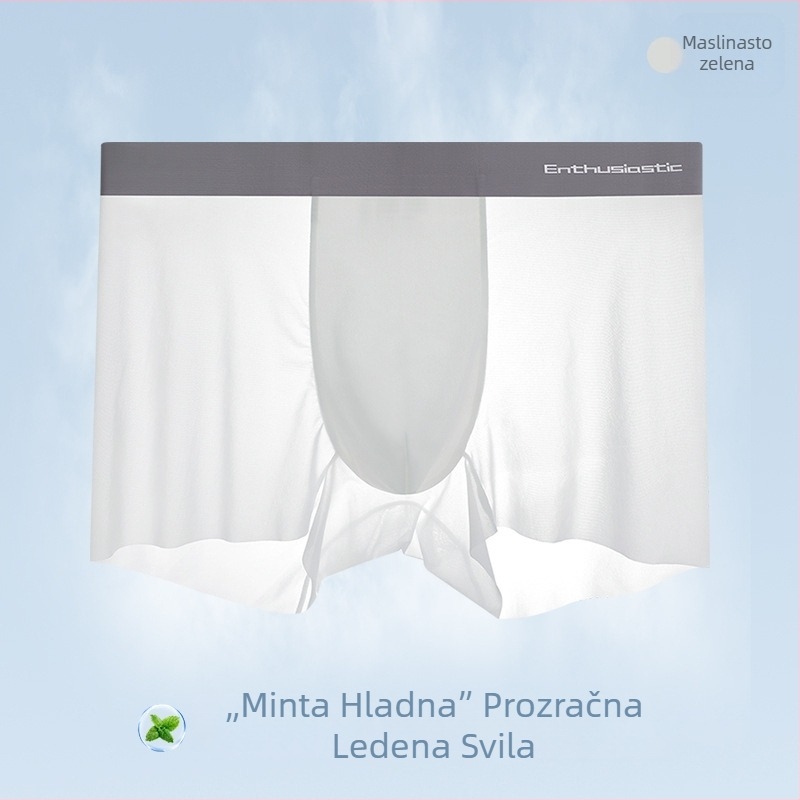 Muške bokserice od ice silk, ultra tanke, brzo sušeće, s 95% pamuka u preponama, prozračne, antibakterijske