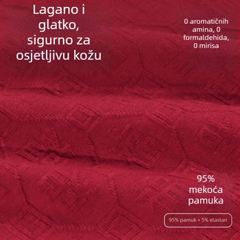 Crvene muške bokserice, jednobojne, pamuk, prozračne, velika veličina
