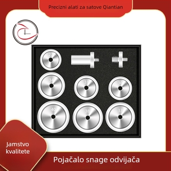 Set alata za pritiskanje satova s 9 kružnih kalupa - aluminijska zlitina + POM, za popravak satova, standard demontažni alati, marka Qiantian