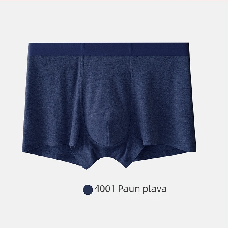 Muške boxerice za jesen-zimu: tople, bezšivne, antibakterijske, podstava u preponama od Mulberry silk, 10A, vlakna regenerirane celuloze