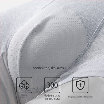 Muške pamučne bokserice, prozračne i antibakterijske, 95–100% pamuk, pleteni materijal, srednje visok struk