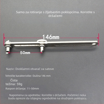 Otvarač kućišta sata s dva kandže i dvostrukim nogama, alat za stražnji poklopac, set 1, za kućnu upotrebu, održavanje telekomunikacija, težina 0.06