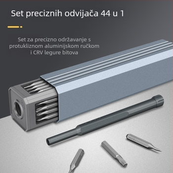 44-in-1 precizni set odvijača za demontažu mobitela i popravak satova, višenamjenski alat (Materijal: Q2; Opseg primjene: precizna održavanja; Primjenjivi scenariji: telekomunikacijska održavanja)