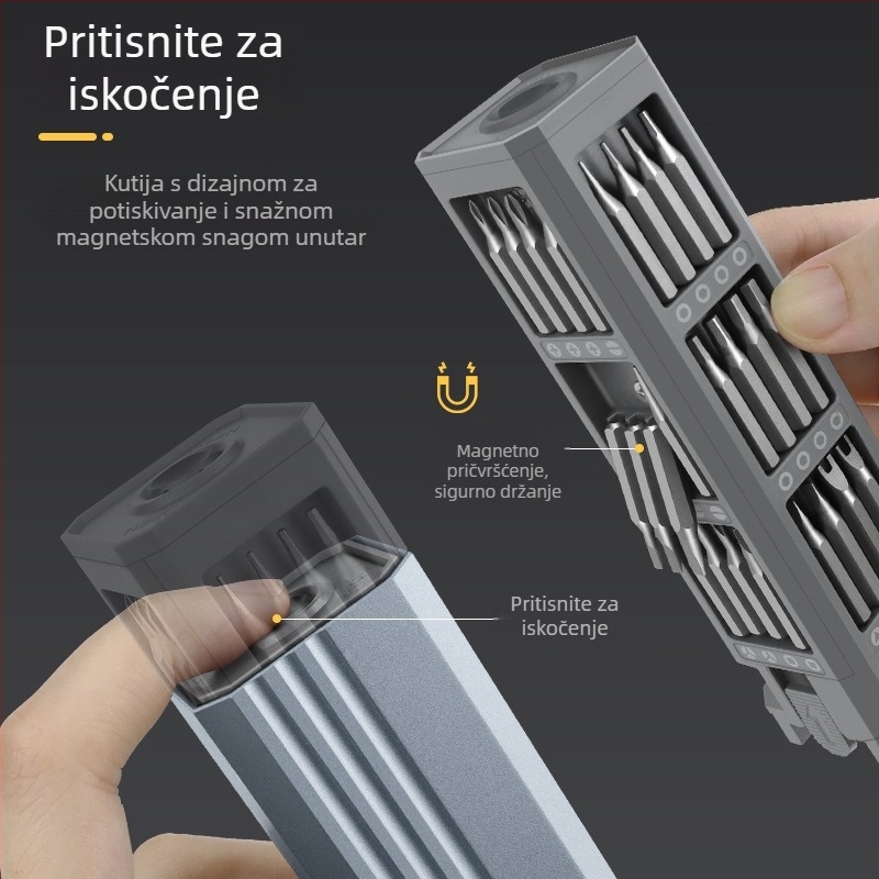 44-in-1 precizni set odvijača za demontažu mobitela i popravak satova, višenamjenski alat (Materijal: Q2; Opseg primjene: precizna održavanja; Primjenjivi scenariji: telekomunikacijska održavanja)