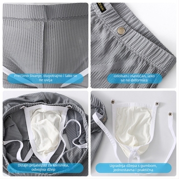 Muške sportske kratke hlače, najlon, Ice Silk mreža, prozračne, brzo suše, visoka elastičnost, odvojivi džep, srednji pas