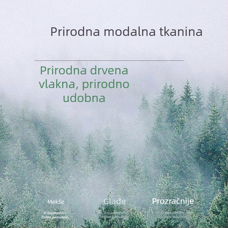 Muški modalni bazni top s dugim rukavima, tanak, jednobojan
