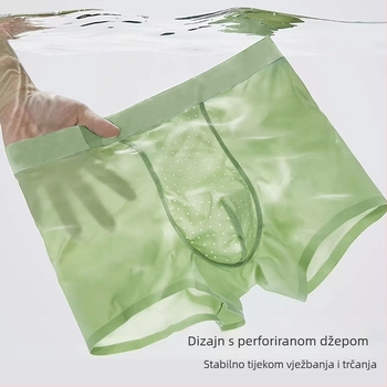 Muške bokserice od najlona, prozračne, srednje visoke visine struka, podstava prepona od viskoze