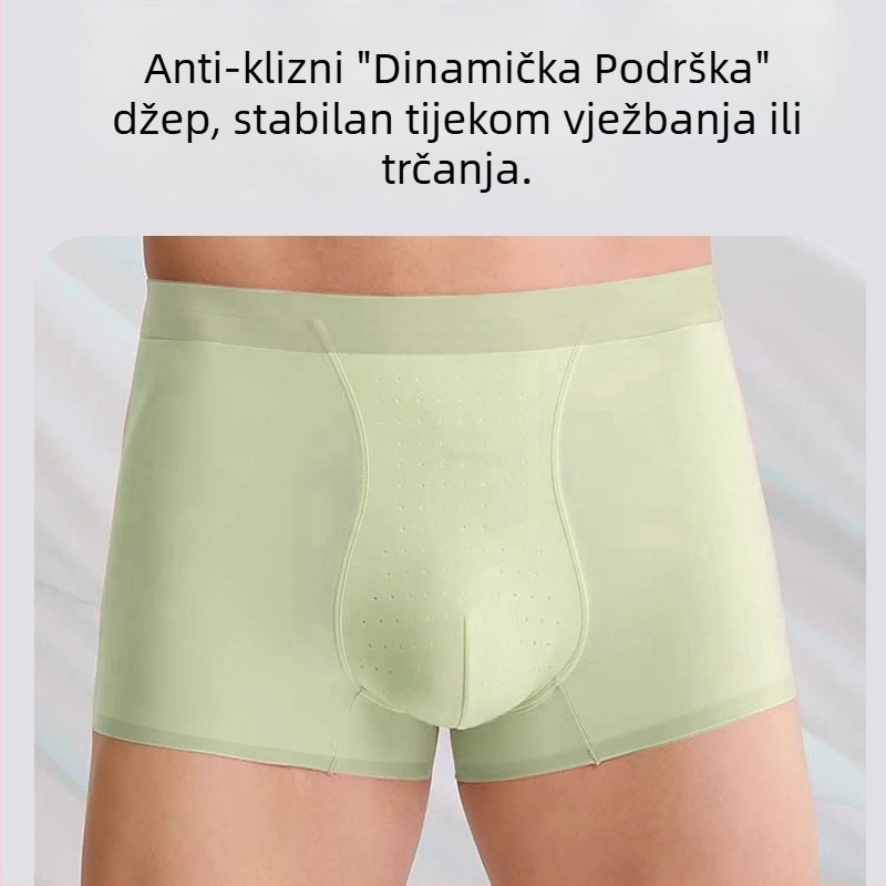 Muške bokserice od najlona, prozračne, srednje visoke visine struka, podstava prepona od viskoze