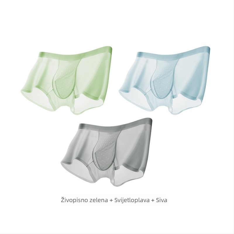 Muške bokserice od najlona, prozračne, srednje visoke visine struka, podstava prepona od viskoze