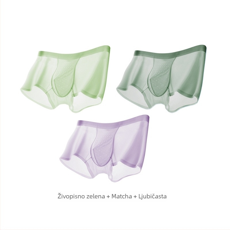 Muške bokserice od najlona, prozračne, srednje visoke visine struka, podstava prepona od viskoze