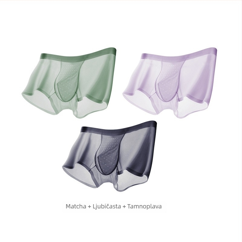 Muške bokserice od najlona, prozračne, srednje visoke visine struka, podstava prepona od viskoze