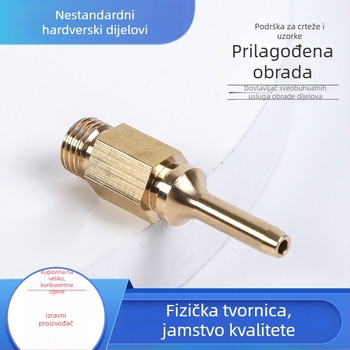 Univerzalna mlaznica za pistolju topljenja ljepila, bakrena mlaznica, izlaz promjera 1 mm, duga uska mlaznica, zamjenska mlaznica