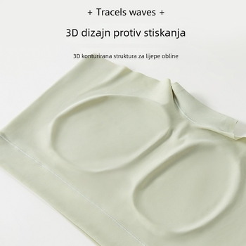 Ženske sigurnosne gaćice od ledenog svile, srednji struk, anti-prozirne, antibakterijske, podstava područja stidne 100% pamuk, glavna tkanina 75% najlon