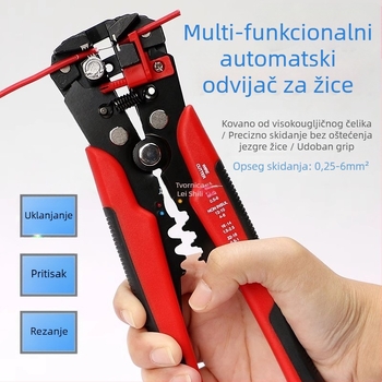 Klešta za skidanje izolacije žica s dugim držalom, 350 g, brenda TONGLEI, višenamjenske električarske klešta