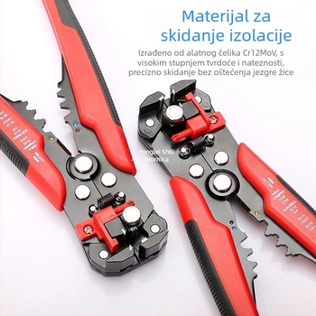 Klešta za skidanje izolacije žica s dugim držalom, 350 g, brenda TONGLEI, višenamjenske električarske klešta