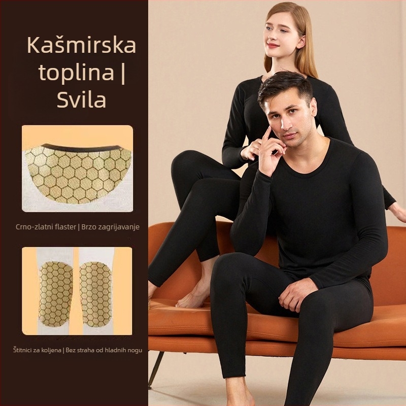Unisex termalni set Lyocell kašmir za jesen-zimu, gornji i donji dio