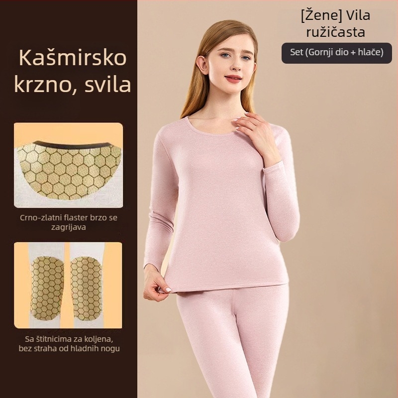 Unisex termalni set Lyocell kašmir za jesen-zimu, gornji i donji dio