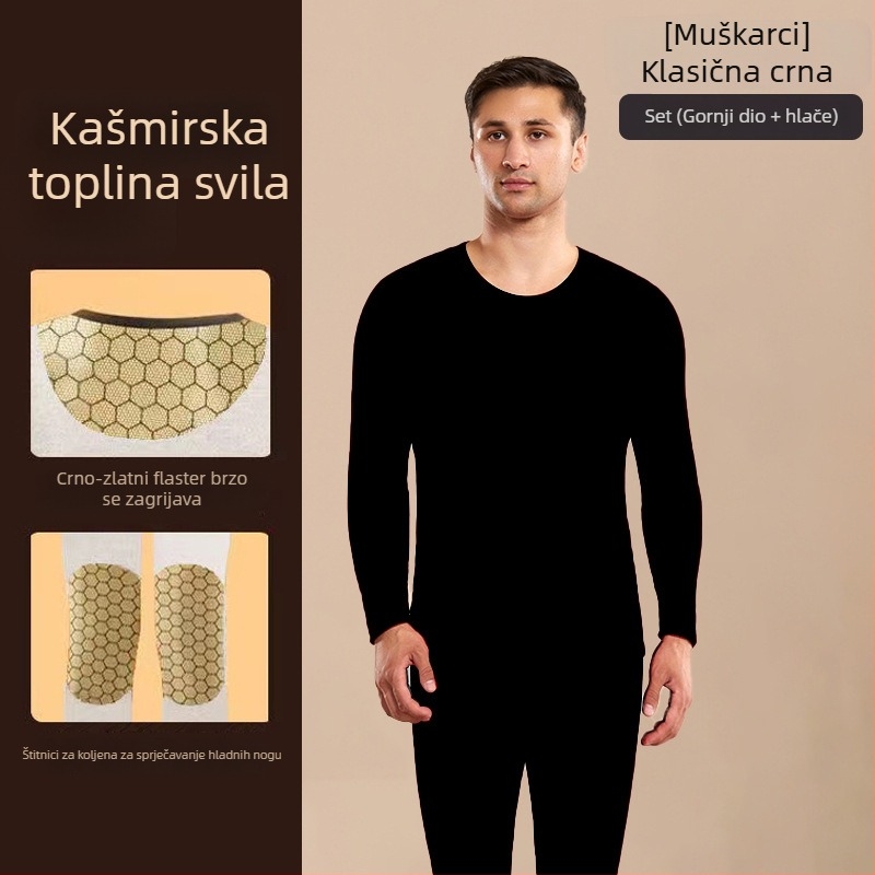 Unisex termalni set Lyocell kašmir za jesen-zimu, gornji i donji dio