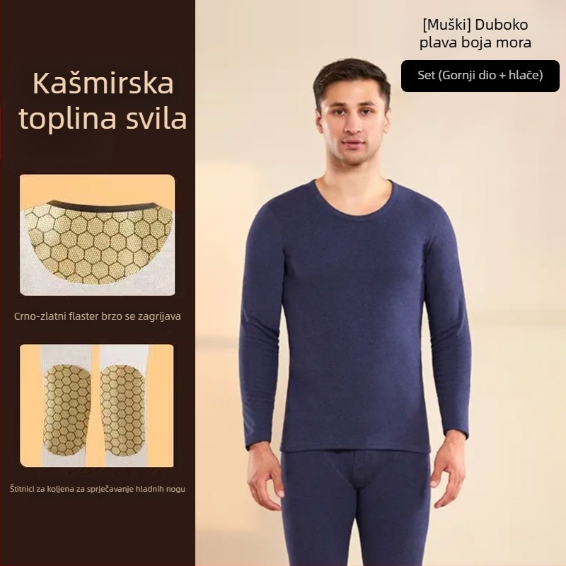 Unisex termalni set Lyocell kašmir za jesen-zimu, gornji i donji dio