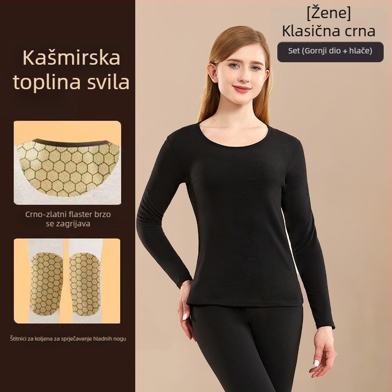 Unisex termalni set Lyocell kašmir za jesen-zimu, gornji i donji dio
