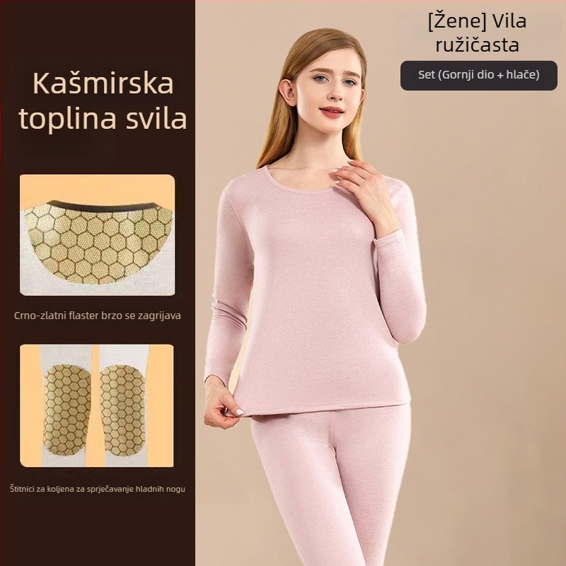 Unisex termalni set Lyocell kašmir za jesen-zimu, gornji i donji dio