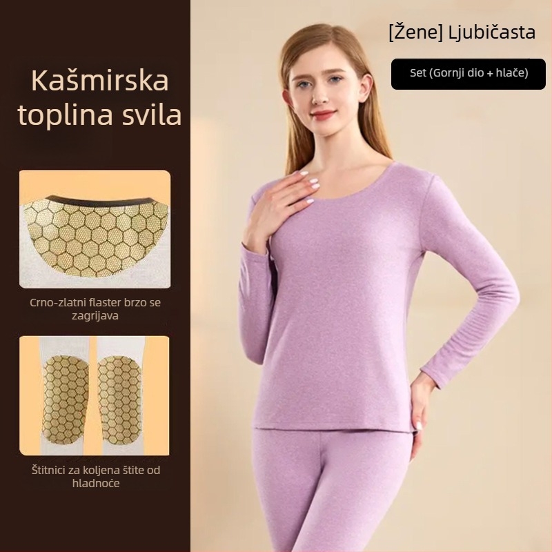Unisex termalni set Lyocell kašmir za jesen-zimu, gornji i donji dio