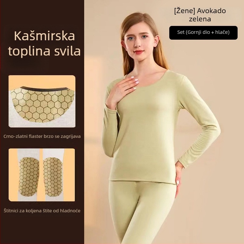 Unisex termalni set Lyocell kašmir za jesen-zimu, gornji i donji dio