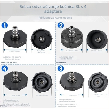 Haolide 3L PE plastični alat za dopunu tekućine kočnica za auto popravak
