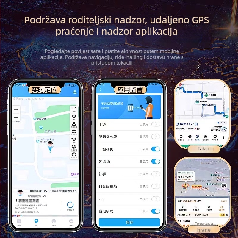 5G pametni sat sa SIM karticom, AMOLED zaslon, 800 mAh baterija, NFC i praćenje otkucaja srca