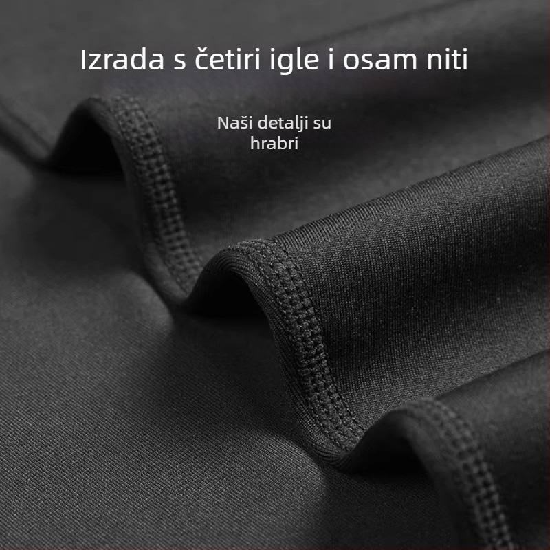 Muški termalni komplet donjeg i gornjeg rublja, fleece podstava, brzo sušenje, elastični poliester, srednja debljina