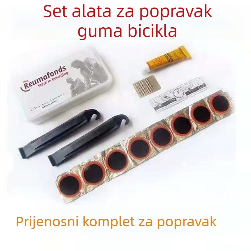 Set alata za popravak guma bicikla s trakom za popravak i ljepivim filmom — Materijal: Drugi; Kategorija proizvoda: Druga; Uvoz: Ne; Značka: Unique