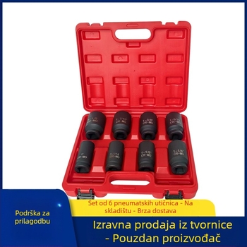 Pneumatska glava utičnice – teškog rada, produženi šestouholnik, 40Cr čelik, univerzalna kompatibilnost
