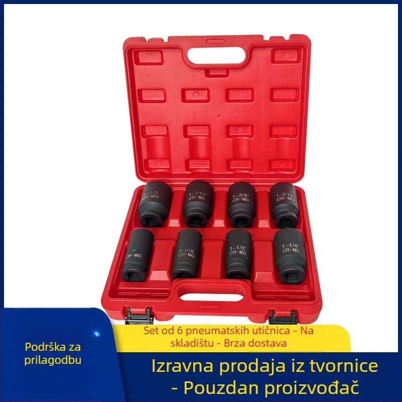 Pneumatska glava utičnice – teškog rada, produženi šestouholnik, 40Cr čelik, univerzalna kompatibilnost