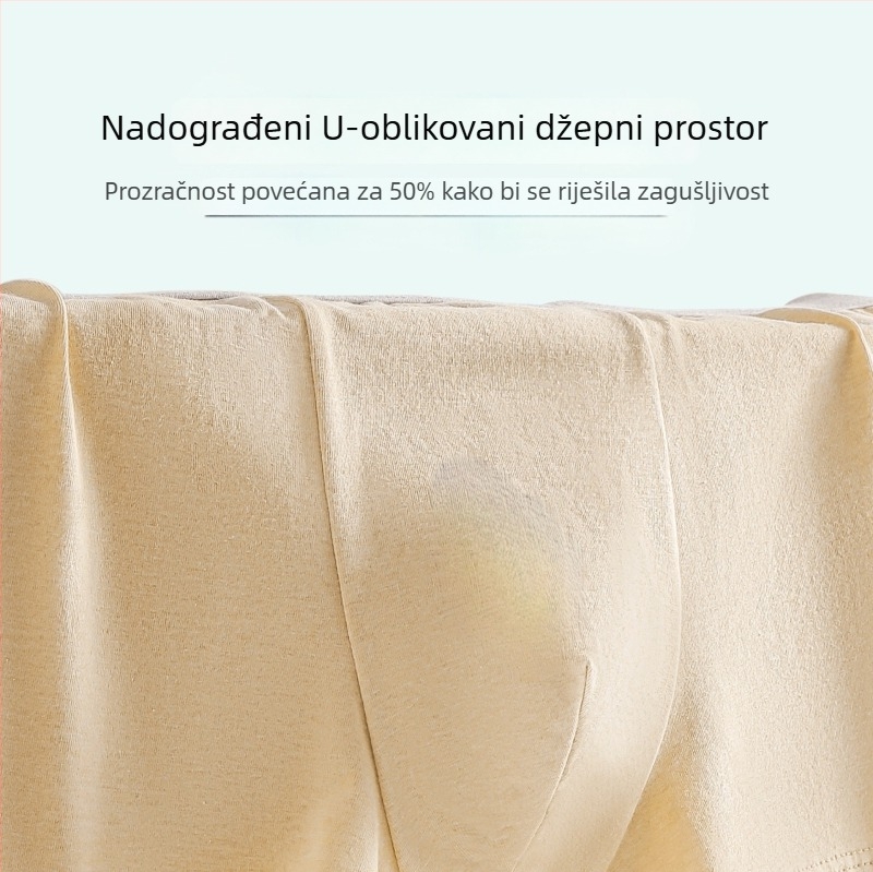 Muške pamucne bokserice sa srednjim strukom, jednofarbne, prozračne, velike veličine, OEM dostupno