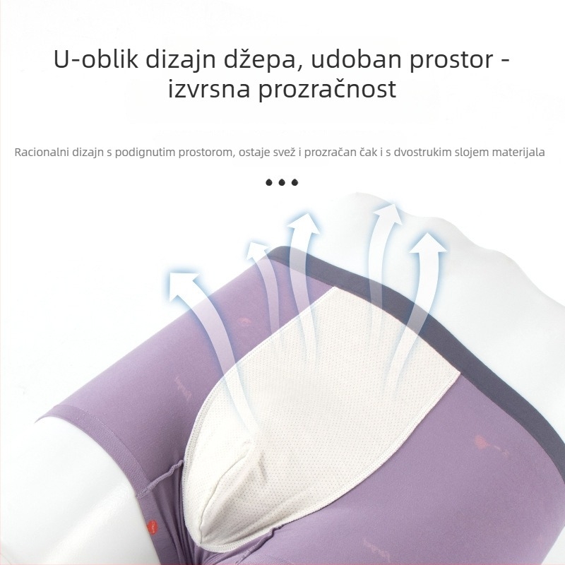 Muške bokserice od modalnog materijala, srednji pojas, prozračne, otisci životinje, geometrijski, crtani likovi, biljni motivi, 90–95% modal