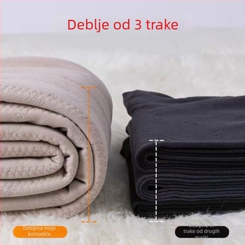 Ženske termo pantalone s visokim strukom, fleece podstava, zaštita koljena, pet slojeva, ekstra debeli zimski unutarnji hlače