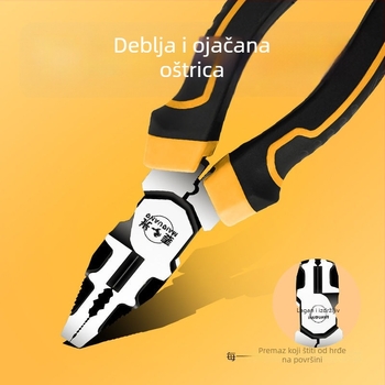 Klešta za žicu u njemačkom stilu, industrijske kvalitete, uštedu napora, električarske klešta s igličastim čeljustima, univerzalne čeljusti, promjer rezanja 4,6 mm