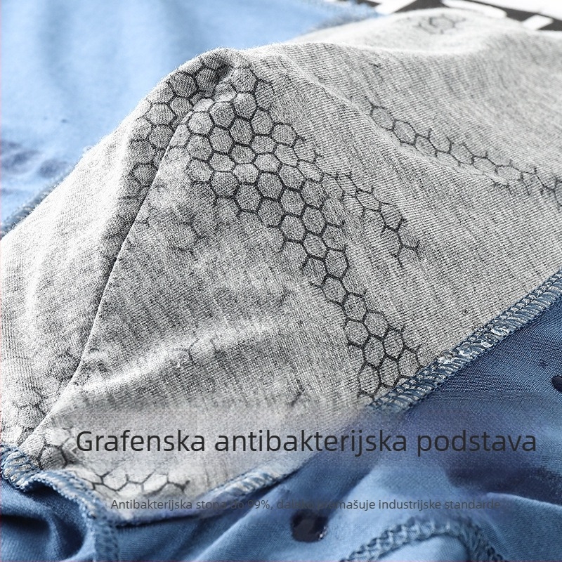 Muške gaćice od modalnog materijala s antibakterijskom zaštitom grafenom i U‑oblik džepa