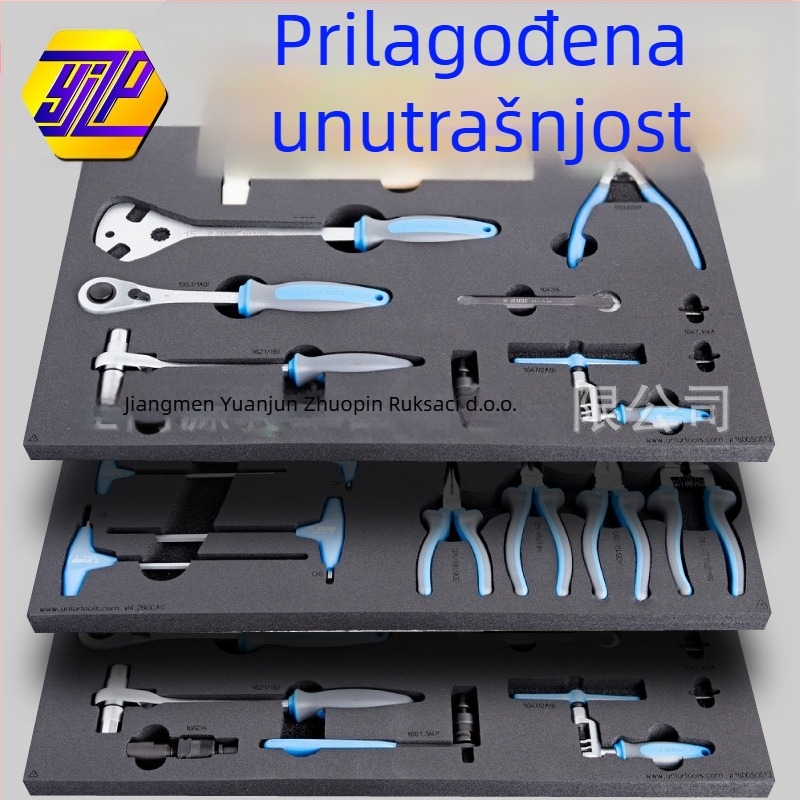 Plastična kutija alata - prenosna, PP plast, vodootporna i prašini otporna, višenamjenski spremnik za alat i skladištenje