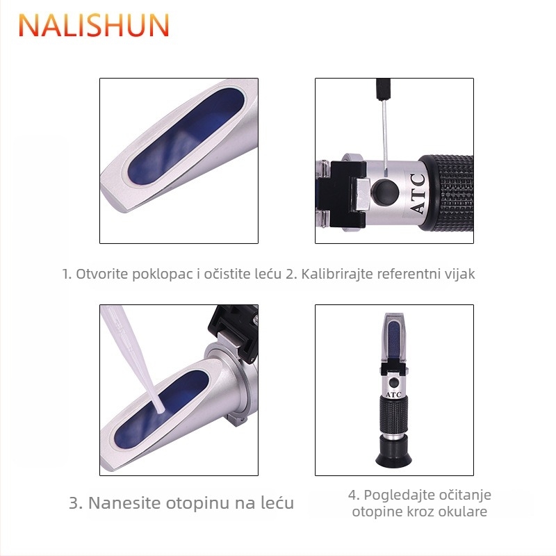 Instrument za mjerenje točke smrzavanja antifriza za automobile — metalno tijelo, neto masa 235 g, marka There Shun