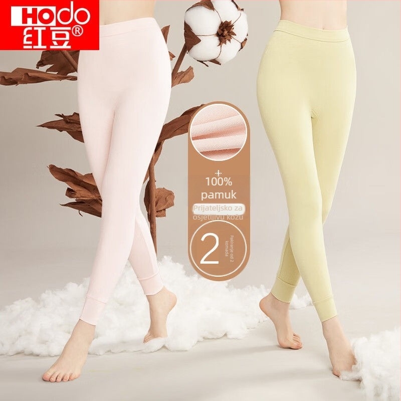 Ženske termo hlače od 100% pamuka, jednovrstne, srednje debljine 181–200 g/m², paket od 2 komada