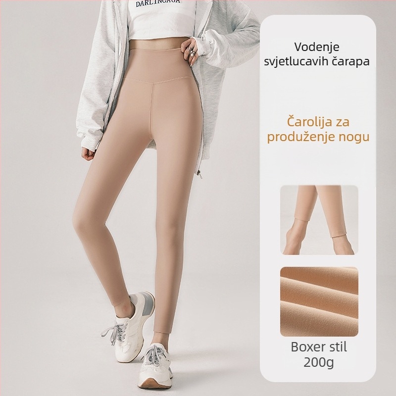 Termalne hlače s kontrolom trbuha, fleece podstava, jedinstveni komad, uski kroj, visoka elastičnost, mješavina poliester/spandeks