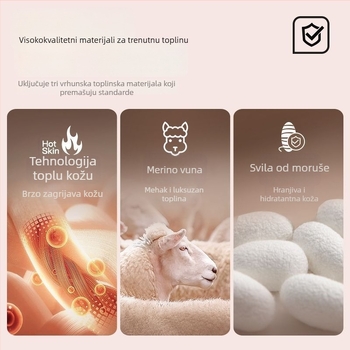 Muški termalni komplet za bazni sloj, fleece podstava, vrh s polu-rolkom, dugi rukavi i hlače, 80-90% poliestera