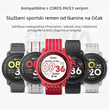 Nylon narukvica za COROS Pace3 sat, Apex2 sportski ručni remen s Velcro kopčanjem