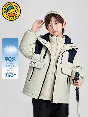 Dječja 3-u-1 puffer jakna s odvojivim unutarnjim slojem, prilagodljiv kroj, debela zimska jakna, 86–90% bijelog patka perja