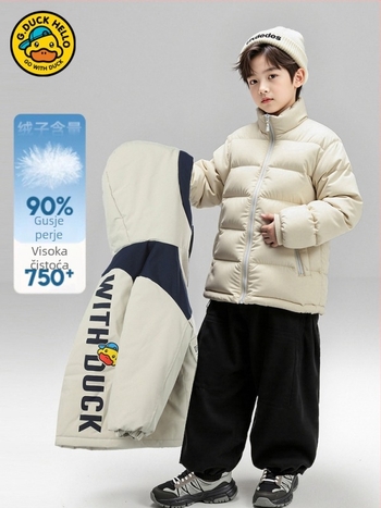 Dječja 3-u-1 puffer jakna s odvojivim unutarnjim slojem, prilagodljiv kroj, debela zimska jakna, 86–90% bijelog patka perja