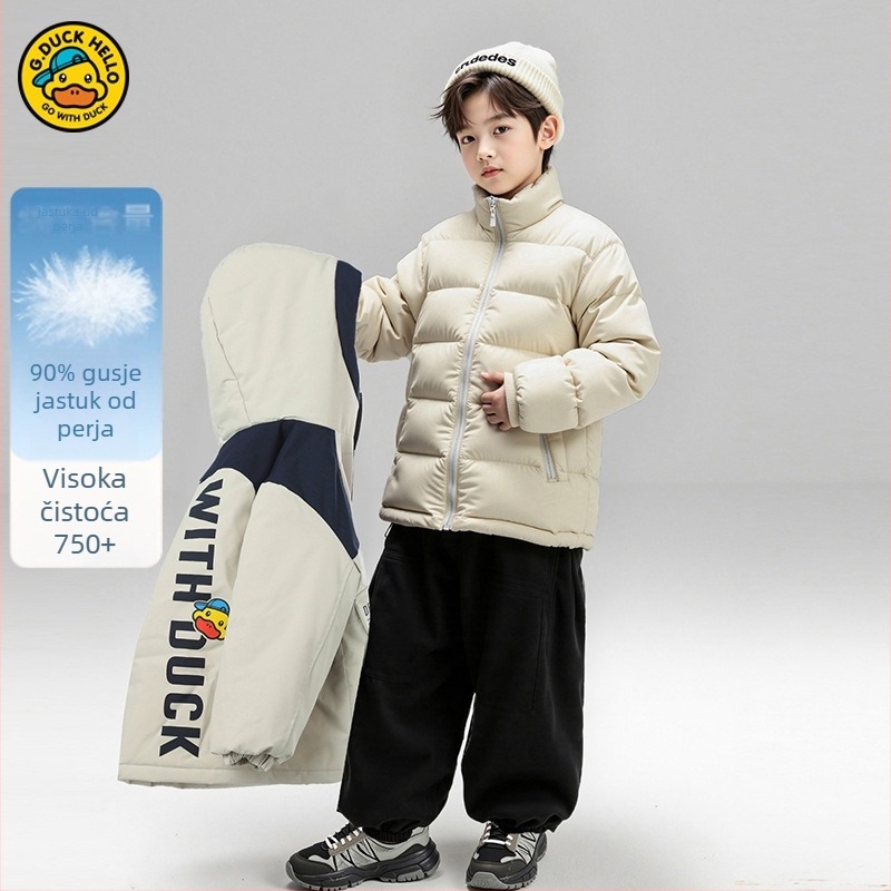 Dječja 3-u-1 puffer jakna s odvojivim unutarnjim slojem, prilagodljiv kroj, debela zimska jakna, 86–90% bijelog patka perja